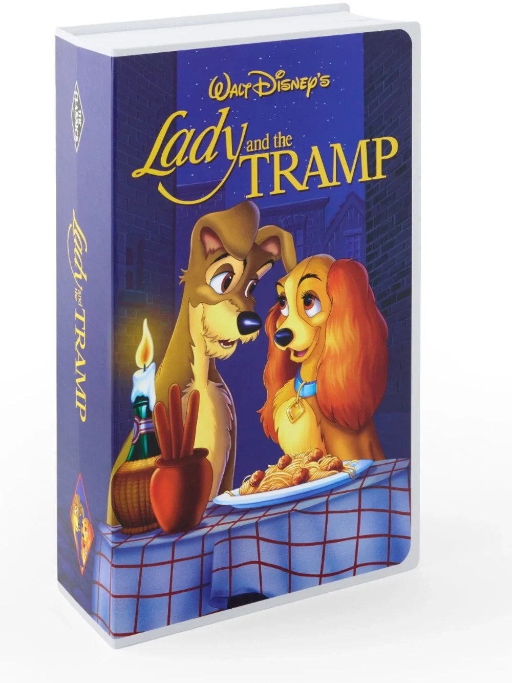 Disney Lady and Tramp Silk Throw in VHS collectible box